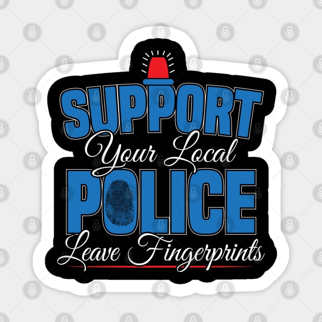 Funny Police Fingerprints Law Enforcement Gift Sticker by stockwell315designs